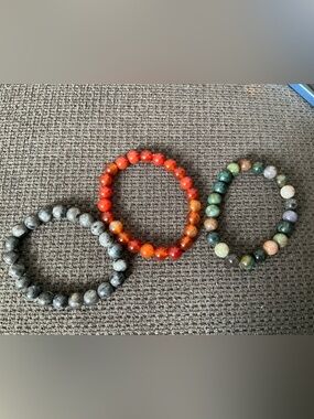 3 Natural Stone Bracelets